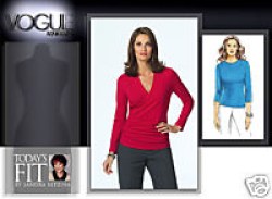 8151 VOGUE BETZINA KNIT WRAP OR NOT TOPS EZ PATTERN  ABC or  DEF,   or GHIJ UNCUT choice